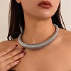 Iron Round Snake Chains Choker Necklaces NJEW-P289-04P-1