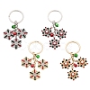 Christmas Snowflake Alloy Rhinestone Keychain KEYC-YW00108-01-2