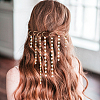 20Pcs 2 Color ABS Plastic Imitation Pearl Hair Pendants Decoration Clips OHAR-AB00002-5