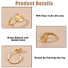 2 Pairs Brass Clip-on Earrings EJEW-HS0001-20G-4