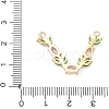 Brass Micro Pave Cubic Zirconia Connector Charms CU-CBA5B4D-03G-01-3