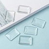 Transparent Rectangle Glass Cabochons GGLA-R025-33x23-5