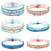 6 Sets 6 Style Natural Shell Braided Bead Bracelets Set BJEW-PH0004-18-1