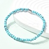 Synthetic Turquoise Beads Stretch Bracelets for Women Men PW-WG6A9BA-03-5