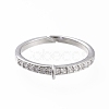 Brass Cuff Finger Ring Settings KK-L155-34P-1