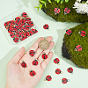 60Pcs 2 Colors Alloy Enamel Pendants ENAM-HY0001-27-3