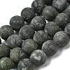 Round Frosted Natural TaiWan Jade Bead Strands G-M248-12mm-02-1