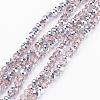 Electroplate Glass Bead Strands GR6MMY-19S-1