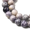 Natural Purple Stripe Jasper Beads Strands G-K350-C03-8mm-4