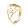 Ion Plating(IP) 304 Stainless Steel Spider Web Adjustable Rings for Women RJEW-I097-07G-1