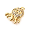 Brass Micro Pave Cubic Zirconia Charms X1-KK-B131-02G-02-2