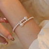 Resin Imitation Pearl Beaded Cuff Bangles for Women WGD81E8-10-1