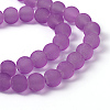 Baking Paint Transparent Glass Bead Strands GLAA-S031-8mm-32-2