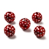 Printed Wood Round Beads WOOD-C012-01C-3