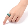 Acrylic Curb Chains Finger Rings RJEW-JR00311-01-4