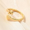 Brass Cuff Rings for Women RJEW-U044-P-3