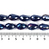 Opaque Solid Color Electroplate Glass Beads Strands EGLA-N013-P8mm-B03-4