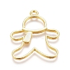 Zinc Alloy Open Back Bezel Pendants X-PALLOY-E564-80G-2