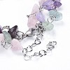Chip Natural Mixed Stone Multi-strand Bracelets BJEW-JB04393-01-2