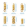 PandaHall Jewelry Brass Screw Clasps KK-PJ0001-03G-27