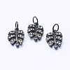 Eco-Friendly Brass Micro Pave Cubic Zirconia Charms KK-P133-04-NR-2