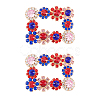 2Pcs Alloy Rhinestone Flower Shoe Decorations FIND-FG0002-40A-1