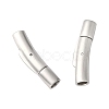 Tarnish Resistant Column 304 Stainless Steel Matte Bayonet Necklace Clasps STAS-I013-4mm-A-3
