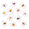 12Pcs 6 Colors Copper Wire Wrapped Natural Banded Agate Spider for Door Window Protection HJEW-NB00186-7