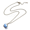 Glass Pendant Necklace NJEW-D281-B-05AB-2