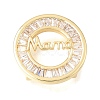 Mother's Day Brass Micro Pave Cubic Zirconia Slide Charms KK-E802-21G-A-1