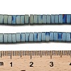 Electroplated Frosted Non-magnetic Synthetic Hematite Beads Strands G-G089-A01-12-4