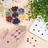 280Pcs 7 Styles Natural Amethyst & Lapis Lazuli & Blue Spot Jasper & Green Aventurine & Yellow Tiger Eye & Yellow Jade & Red Jasper Chakra Beads G-PA0001-93C-3
