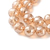 Transparent Electroplate Glass Beads Strands EGLA-N002-34E-F01-3