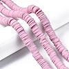 Flat Round Handmade Polymer Clay Beads CLAY-R067-12mm-26-3