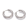 Tarnish Resistant 201 Stainless Steel Huggie Hoop Earrings EJEW-L256-05D-P-1