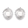 304 Stainless Steel Pendant Cabochon Settings STAS-T067-23P-1