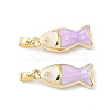 Brass Enamel Pendants KK-Z134-06G-03-1