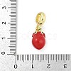 Brass Enamel Fruit European Dangle Charms KK-Z090-08G-05-3