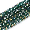 Electroplate Transparent Glass Beads Strands EGLA-N022-04A-D10-1