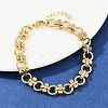 304 Stainless Steel Link Chain Bracelets BJEW-H207-01A-G-1