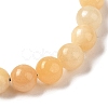8mm Round Natural Yellow Jade Braided Bead Bracelets BJEW-C067-01B-12-3