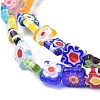 Square Handmade Millefiori Glass Beads LK-R004-52-3