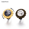 Adjustable Flower Alloy & Iron Bezel Cup Ring Base with Rotatable Tray MAK-T012-06G-6