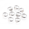 Tarnish Resistant Adjustable 304 Stainless Steel Finger Rings Components X-STAS-F149-21P-A-1