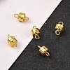 Column Brass Magnetic Clasps with Loops KK-M064-G-NR-6