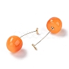 Lifelike Cherry Resin Dangle Stud Earrings LS-EJEW-F274-01A-2