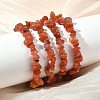 Natural South Red Agate Beaded Stretch Bracelets GG-CBADCD7-01-2