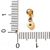 304 Stainless Steel Pave Clear Cubic Zirconia Charms CU-CBAB6EC-07G-01-3