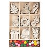 Christmas theme DIY Wood Pendants LS-WOOD-S063-01D-1