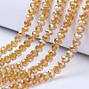 Electroplate Glass Beads Strands EGLA-A034-T1mm-B05-1